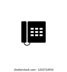 office telephone vector,black icon