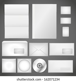 Office template isolated on gray background