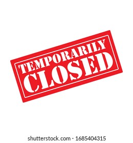 Office Temporarily Closed Sign Information Warning Stock Vector ...