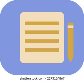 Bürotext, Illustration, Vektorgrafik auf weißem Hintergrund.