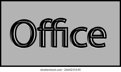 office text written in lowercase letters.Vector lettering design.