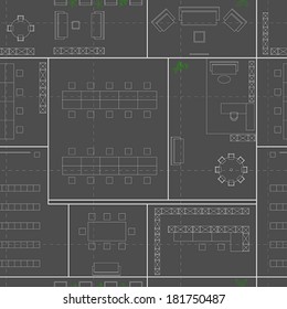 Office themed seamless background pattern