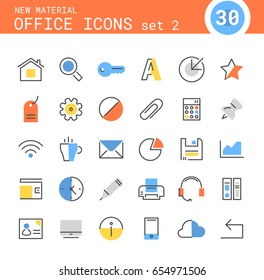 Office thin linear icons