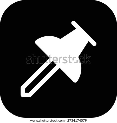 Office Thumbtack Square button icon