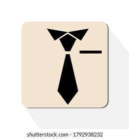 office tie icon, in a flat style. dad's tie. boy tie,
