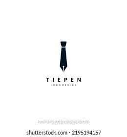 Office tie pen business vector logo design professional. tie combine with pen logo concept