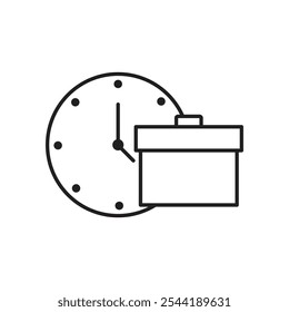 Office time icon. isolated vector icon.