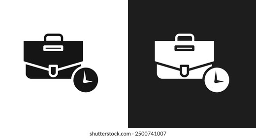 Office time icon line art vector