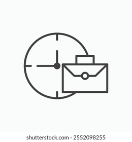 Office time icon. line style vector icon.