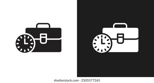 Office time icon logo set vector