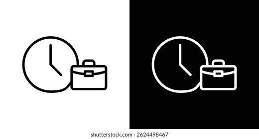 Office time icon. Logotype vector set