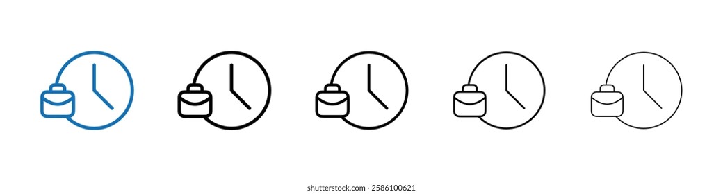 Office time icon Outline vector logo for web ui