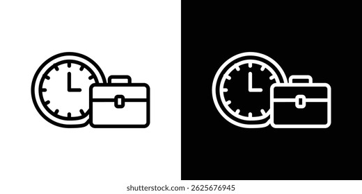 Office time icon vector collection. vector sign illustration