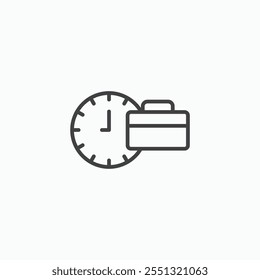 Office time icon vector illustration. EPS10