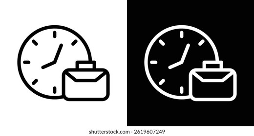 Office time icon Vector symbol in trendy flat style