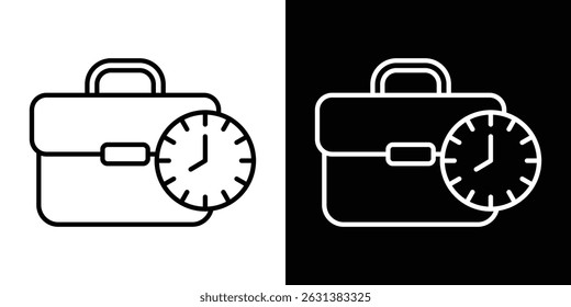 Office time icon vector for web, computer and mobile apps