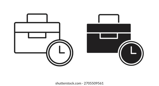 Office time icons for use web design,logo.Symbol illustration.