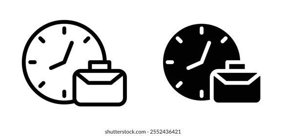 Office time liner icon vector set.