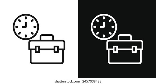 Office Timing and Workday Management Vector Icons for Professional Use