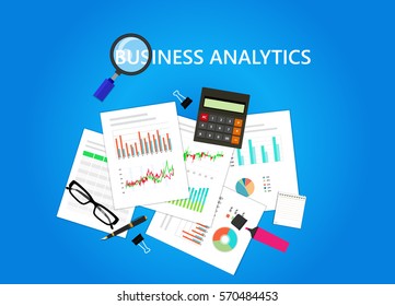 Office tool equipment with document, calculator paper work and spreed sheet business analytics