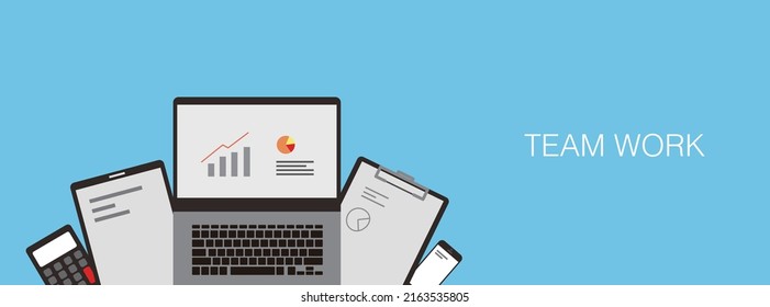 Office tool icons, computer, calculator, smartphone, pad