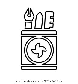 Office Tools Icon in Line Style