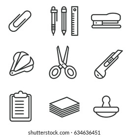 office tools icon set