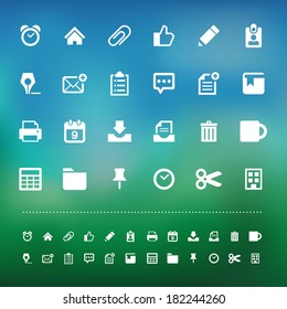 office tools icon set.Illustration eps10