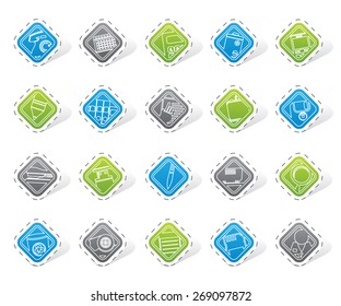 Office tools icons -  vector icon set 3