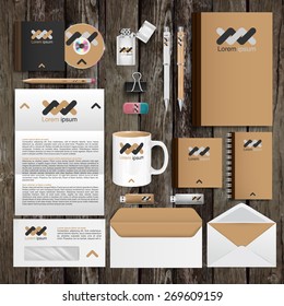 Office tools and identity design, vector