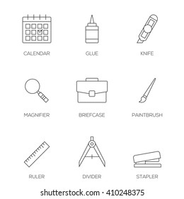 Office tools outline icons vol 3