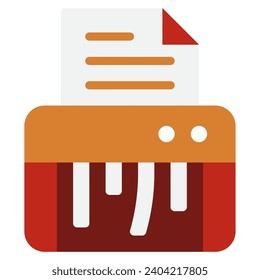 office tools paper shredder vector object illustration