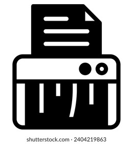 office tools paper shredder vector object illustration