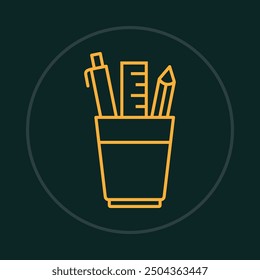 Office tools trendy icon abstract experienced vector illustration colorful artwork.eps