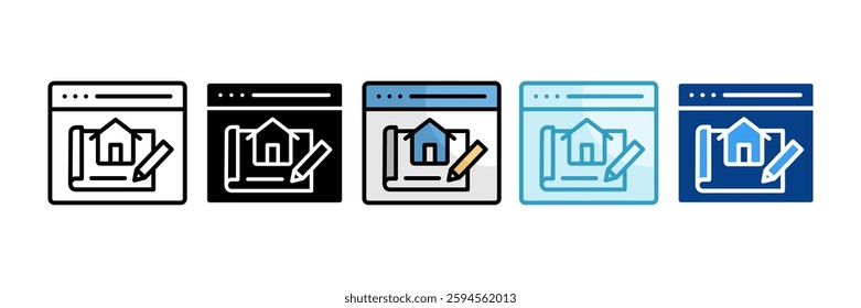 Office Tower Icon Set Multiple Style Collection