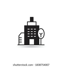 office tower icon vector on white background