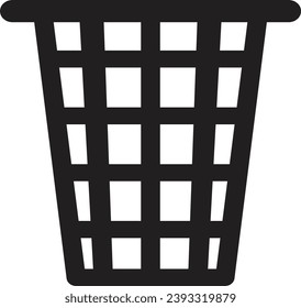 Icono de la canasta de basura de la oficina. Vector de icono de la basura . Icono de cubo de basura