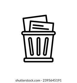 Ilustración vectorial de iconos de esquema de bandeja de entrada de Office