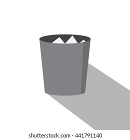 office trash flat design illustration