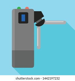 Office turnstile icon. Flat illustration of office turnstile vector icon for web design