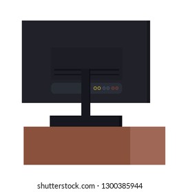office tv, vector illustration