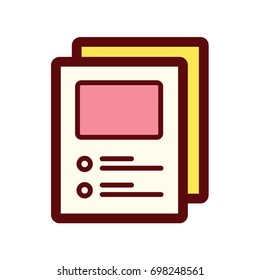 office two paper cartoon styles icon