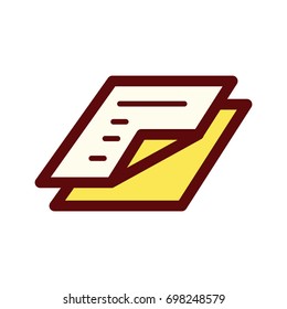 office two paper cartoon styles icon
