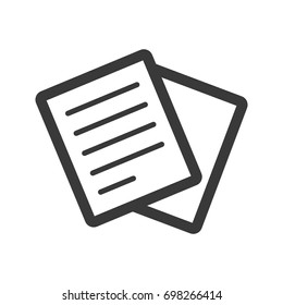 office two paper line icon
