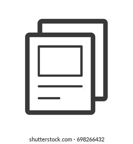 office two paper line icon