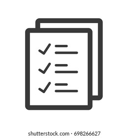 office two paper line icon