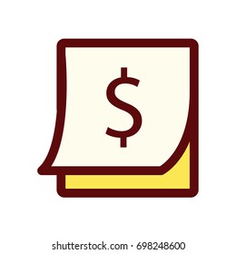 office two paper with symbol  cartoon styles icon