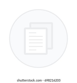 office two paper white button icon