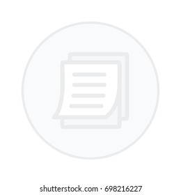 office two paper white button icon