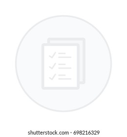 office two paper white button icon